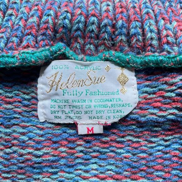 Multicolor Hooded Cardigan Sweater - Picture 9 of 9